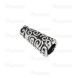 1717-0128-WH - Cône de Fantaisie Métal Nickel 18X9mm 10pcs 1717-0128-WH,bead cones,montreal, quebec, canada, beads, wholesale