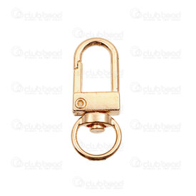 1717-0138-GL - Metal Key Ring Clasp 33x12.5x21mm Gold (Light KC Color) 20pcs 1717-0138-GL,porte-cle,montreal, quebec, canada, beads, wholesale