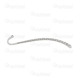 1719-0024-OXWH - Signet Fantaisie Métal Nickel Antique 85mm Gravure Spirale 3,5gr 10pcs 1719-0024-OXWH,Accessoires de finition,Signets,montreal, quebec, canada, beads, wholesale