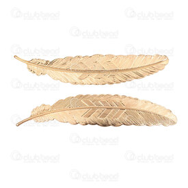 1719-0030-GL - Brass Bookmark 11.5x2.3cm Leaf Design with 1mm hole Gold 5pcs 1719-0030-GL,Findings,Bookmarks,montreal, quebec, canada, beads, wholesale