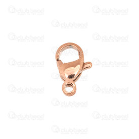 1720-0004-04 - Stainless Steel 304 Fish Clasp 6x10mm Rose Gold 25pcs 1720-0004-04,acier inoxydable,25pcs,Stainless Steel 304,Fish Clasp,6X10MM,Pink,Rose Gold,Metal,25pcs,China,montreal, quebec, canada, beads, wholesale