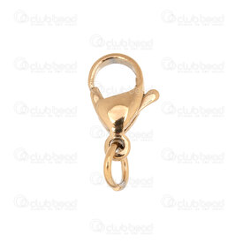 1720-0005-02 - Stainless Steel 304 Fish Clasp 7x12mm Gold With 5mm Jump Ring 25pcs 1720-0005-02,Findings,Stainless Steel,25pcs,Stainless Steel 304,Fish Clasp,7X12MM,Yellow,Gold,Metal,With 5mm Jump Ring,25pcs,China,montreal, quebec, canada, beads, wholesale