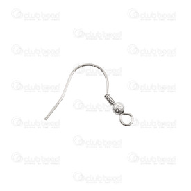 1720-0010 - Stainless Steel 304 Fish Hook With Bead and Coil 18X20mm Natural 100pcs 1720-0010,Stainless Steel 304,Fish Hook,With Bead and Coil,18X20MM,Grey,Metal,100pcs,China,montreal, quebec, canada, beads, wholesale