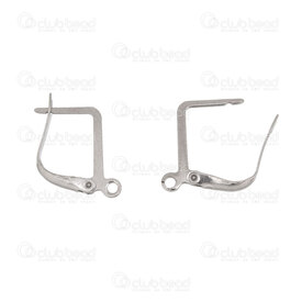 1720-0013-2 - Stainless Steel 304 Leverback Earring 15x14x2mm Rectangle Natural 1.2mm Loop 50pcs 1720-0013-2,Findings,Earrings,Leverback,50pcs,Stainless Steel 304,Leverback Earring,Rectangle,15x14x2mm,Grey,Natural,Metal,1.2mm Loop,50pcs,China,montreal, quebec, canada, beads, wholesale