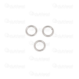 1720-0026-0.6C - Acier Inoxydable 304 Anneau Simple Ferme Naturel 4mm Diamètre du fil 0.6mm (22ga) 300pcs 1720-0026-0.6C,Accessoires de finition,Anneaux,Simples,montreal, quebec, canada, beads, wholesale