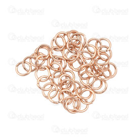 1720-0026-04 - Stainless Steel 304 Jump Ring Round 4mm Rose Gold Wire Size 0.8mm 50pcs 1720-0026-04,4mm,Stainless Steel 304,Jump Ring,Round,4mm,Pink,Rose Gold,Metal,Wire Size 0.8mm,50pcs,China,montreal, quebec, canada, beads, wholesale