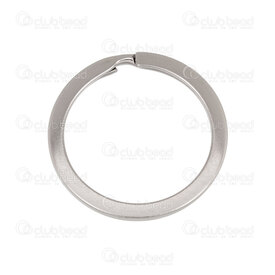 1720-0037-30D - Acier Inoxydable 304 Porte-Clé Anneau Double Plat Fini Pointille Naturel 30mm 10pcs !QUANTITE LIMITEE! 1720-0037-30D,montreal, quebec, canada, beads, wholesale
