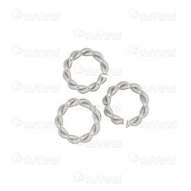 1720-0038 - Stainless Steel 304 Jump Ring Twisted 8mm Natural Wire Size 1.5mm 50pcs 1720-0038,Accessoires de finition,Acier inoxydable,8MM,Stainless Steel 304,Anneau Simple,Torsadé,8MM,Gre,Naturel,Métal,Wire Size 1.5mm,50pcs,Chine,montreal, quebec, canada, beads, wholesale
