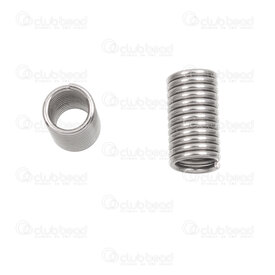 1720-0044-3.0 - Stainless Steel 304 Spring Cord Connector 8x4mm Natural 3mm Hole 100pcs 1720-0044-3.0,Findings,100pcs,Stainless Steel 304,Spring cord connector,8X4MM,Grey,Natural,Metal,3mm Hole,100pcs,China,montreal, quebec, canada, beads, wholesale