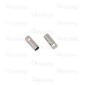 1720-0045-02 - Stainless Steel 304 Snake Connector Natural Inside Diameter 2mm 50pcs 1720-0045-02,Stainless Steel 304,Snake Connector,Grey,Natural,Metal,Inside Diameter 2mm,50pcs,China,montreal, quebec, canada, beads, wholesale