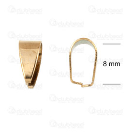 1720-0054-GL - Acier Inoxydable 304 Bélière 10x5x5mm Plaque Or 30pcs 1720-0054-GL,Accessoires de finition,Bélières,montreal, quebec, canada, beads, wholesale