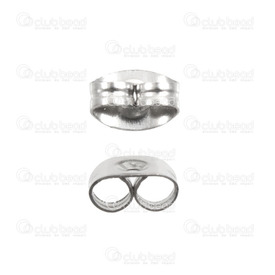 1720-0070 - Stainless Steel 304 Earring Butterfly Clutch 6x4.5x3mm for 0.7mm stud Natural 100pcs 1720-0070,Stainless Steel 304,Earring Butterfly Clutch,Grey,Metal,100pcs,China,montreal, quebec, canada, beads, wholesale