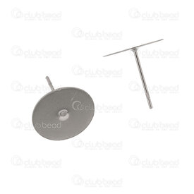 1720-0071-12 - Stainless Steel 304 Earring Stud 12mm With Flat Top Round Natural Stud 12x0.7mm 100pcs 1720-0071-12,Findings,Earrings,100pcs,Stainless Steel 304,Earring Stud,With Flat Top,Round,12mm,Grey,Natural,Metal,Stud 12x0.7mm,100pcs,China,montreal, quebec, canada, beads, wholesale