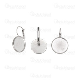1720-0074-16 - Stainless Steel 304 Leverback Earring 17.5x28.5mm Natural With 16mm Bezel Cup 10pcs 1720-0074-16,Findings,Earrings,Leverback,Stainless Steel 304,Leverback Earring,17.5x28.5mm,Grey,Natural,Metal,With 16mm Bezel Cup,10pcs,China,montreal, quebec, canada, beads, wholesale