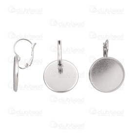 1720-0074-20 - Stainless Steel 304 Leverback Earring 21.8x33mm Natural With 20mm Bezel Cup 10pcs 1720-0074-20,Findings,Earrings,Leverback,Stainless Steel 304,Leverback Earring,21.8x33mm,Grey,Natural,Metal,With 20mm Bezel Cup,10pcs,China,montreal, quebec, canada, beads, wholesale