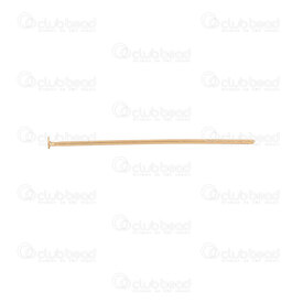 1720-0082-30GL - Stainless Steel 304 Head Pin 30mm 1.5mm Head Wire Size 0.7mm (22ga) Gold Plated 50pcs 1720-0082-30GL,Ã,montreal, quebec, canada, beads, wholesale