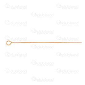 1720-0092-50GL - Stainless Steel 304 Eye Pin 50mm Wire Size 0.6mm (22ga) Gold Plated 100pcs 1720-0092-50GL,Ã,montreal, quebec, canada, beads, wholesale