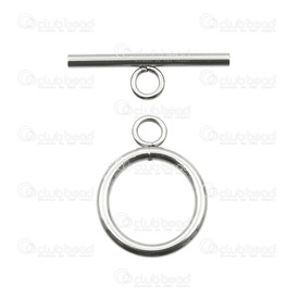 1720-0104 - Stainless Steel 304 Toggle Clasp 16MM Natural 10 sets 1720-0104,Findings,16MM,Stainless Steel 304,Toggle Clasp,16MM,Natural,Metal,10 sets,China,montreal, quebec, canada, beads, wholesale