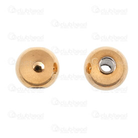 1720-0130-02GL - Stainless Steel 304 Bead Round 8MM 2mm Hole Gold  50pcs 1720-0130-02GL,gold round beads,montreal, quebec, canada, beads, wholesale