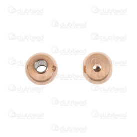 1720-0130-RGL - Stainless Steel 304 Bead Round 8MM 2.5mm Hole Rose Gold 10pcs 1720-0130-RGL,montreal, quebec, canada, beads, wholesale