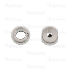 1720-0133-3.0 - Stainless Steel 304 Bead 6mm Round 3mm Hole Natural 50pcs 1720-0133-3.0,6mm stainless steel beads,montreal, quebec, canada, beads, wholesale