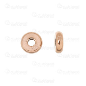 1720-0135-06RGL - Stainless Steel Bead Spacer Washer 6x2mm Rose Gold Plated 2mm Hole 30pcs 1720-0135-06RGL,Beads,Stainless Steel,montreal, quebec, canada, beads, wholesale