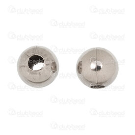 1720-0137-2 - Stainless Steel Bead Round 12mm Hollow inside 4mm Hole Natural 20pcs 1720-0137-2,Beads,Stainless Steel,montreal, quebec, canada, beads, wholesale