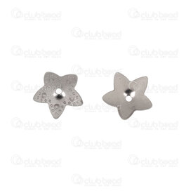1720-0154-2 - Stainless Steel 304 Bead Cap Flower 7mm Dot Design 0.8mm Hole Natural 100pcs 1720-0154-2,Beads,Metal,Stainless Steel,montreal, quebec, canada, beads, wholesale