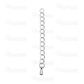 1720-0170 - Stainless Steel 304 Extension Chain 60MM 10pcs 1720-0170,Findings,Extension chains,10pcs,Stainless Steel 304,Extension Chain,60MM,Grey,Metal,10pcs,China,montreal, quebec, canada, beads, wholesale