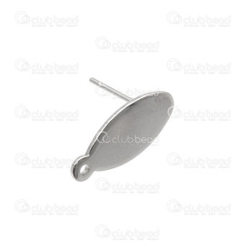 1720-0188 - Stainless Steel 304 Earrings Oval 7x15mm With 1mm loop 10pcs 1720-0188,Stainless Steel Earring,10pcs,Stainless Steel 304,Earrings,Oval,7X15MM,Grey,Metal,With 1mm loop,10pcs,China,montreal, quebec, canada, beads, wholesale