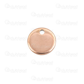 1720-0194-02-RGL - Stainless Steel 304 Charm Disk 8mm Rose Gold 1mm Hole 20pcs 1720-0194-02-RGL,Findings,8MM,Charm,Metal,Stainless Steel 304,8MM,Round,Disk,Pink,Rose Gold,1mm Hole,China,20pcs,montreal, quebec, canada, beads, wholesale