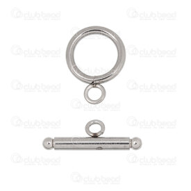 1720-0211-2 - Stainless Steel 304 Toggle Clasp 14x2mm ring 3mmring 22x3mm bar 2.5mm ring Natural 10 Set 1720-0211-2,montreal, quebec, canada, beads, wholesale