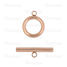 1720-0212-12RGL - Stainless Steel 304 Toggle Clasp 12.5x2mm Ring 18x3mm Bar with 5mm ring Natural 10sets 1720-0212-12RGL,cabillot,montreal, quebec, canada, beads, wholesale
