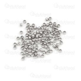 1720-0214-02 - Stainless Steel 304 Bead Crimps Round 2x1mm Natural 1mm Hole 100pcs 1720-0214-02,Beads,100pcs,Stainless Steel 304,Bead,Crimps,Metal,Stainless Steel 304,2X1MM,Round,Round,Grey,Natural,1mm Hole,China,montreal, quebec, canada, beads, wholesale