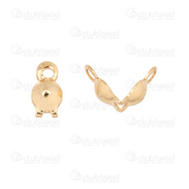 1720-0223-4GL - Acier Inoxydable 304 Cache-Nœud 3x6mm Diamètre Intérieur 3mm pour Fil 2mm Plaque Or 20pcs 1720-0223-4GL,Accessoires de finition,Cache-noeuds,montreal, quebec, canada, beads, wholesale