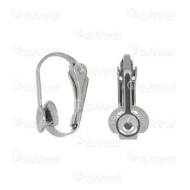 1720-0224-02 - Stainless Steel 304 Leverback Clip Earring 16x7mm with 3.5mm round Plate Natural 20pcs 1720-0224-02,Findings,Stainless Steel 304,Leverback Clip Earring,16x7mm,Grey,Natural,Metal,20pcs,China,montreal, quebec, canada, beads, wholesale