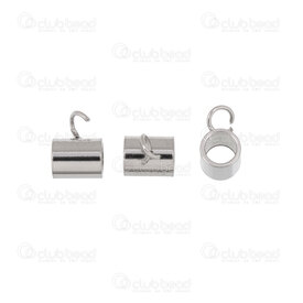 1720-0232-0604 - Stainless Steel Bead Cylinder 4x5mm with Ring 3mm hole Natural 50pcs 1720-0232-0604,1720-0,montreal, quebec, canada, beads, wholesale