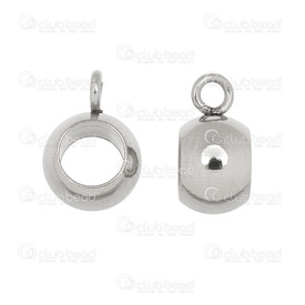 1720-0232 - Stainless Steel 304 Bead Spacer Ring With 1 loop 8x6mm Natural 5mm Hole 20pcs 1720-0232,Findings,Spacers,20pcs,Bead,Spacer,Metal,Stainless Steel 304,8x5.5mm,Round,Ring,With 1 loop,Grey,Natural,5mm Hole,montreal, quebec, canada, beads, wholesale