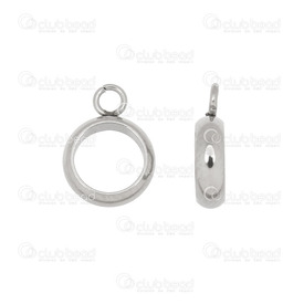 1720-0233-02 - Stainless Steel 304 Bead Spacer Ring With 1 loop 8x2.5mm Natural 6mm Hole 20pcs 1720-0233-02,Inoxydable 304,20pcs,Bead,Bead,Spacer,Metal,Stainless Steel 304,8X2.5MM,Round,Ring,With 1 loop,Grey,Natural,6mm Hole,montreal, quebec, canada, beads, wholesale