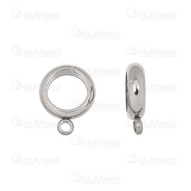 1720-0233-04 - Stainless Steel 304 Bead Spacer Ring With 1 loop 13x10x3mm 7mm Hole Natural 20pcs 1720-0233-04,1720-,montreal, quebec, canada, beads, wholesale