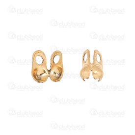 1720-0233-B2GL - Stainless Steel 304 Bead Tip 4x2mm Butterfly Style for 1mm string with Loop 1mm Gold Plated 50pcs 1720-0233-B2GL,String,montreal, quebec, canada, beads, wholesale