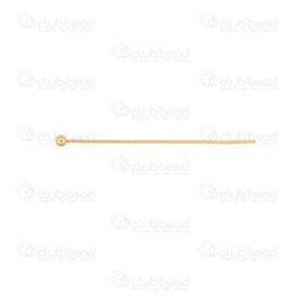 1720-0251-30GL - Stainless Steel 304 Ball Pin 30mm 1.8mm Ball Wire Size 0.5mm (24ga) Gold Plated 50pcs 1720-0251-30GL,Ã,montreal, quebec, canada, beads, wholesale