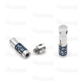 1720-2008-BL - DISC Stainless Steel 304 Pendant Perfume Bottle Cylinder Inscription: Only Love 7x29mm Grey/Blue 1pc 1720-2008-BL,Pendants,Lockets,Perfume Bottles,Pendant,Perfume Bottle,Metal,Stainless Steel 304,7x29mm,Cylinder,Cylinder,Inscription: Only Love,Grey,Grey/Blue,China,montreal, quebec, canada, beads, wholesale
