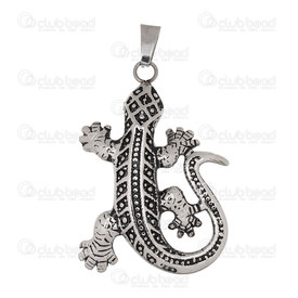1720-2010-10 - Animal Titanium stainless steel pendant salamander 42x36mm natural 1pc 1720-2010-10,Pendants,Stainless Steel,montreal, quebec, canada, beads, wholesale