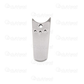 1720-2010-36 - Animal Acier Inoxydable Pendentif Chat 20x8.5x1.5mm avec Trou 1.5mm Naturel 20pcs 1720-2010-36,Cats pendant,montreal, quebec, canada, beads, wholesale