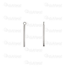 1720-2043-20 - Stainless Steel 304 Pendant Square Rod with loop 1.5x20mm Natural 20pcs 1720-2043-20,20pcs,Pendant,Metal,Stainless Steel 304,1.5X20MM,Square,Square Rod,With Loop,Natural,China,20pcs,montreal, quebec, canada, beads, wholesale