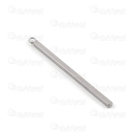 1720-2043-40HQ - Stainless Steel 304 Pendant Square Rod 40x1.8mm with 1.5mm loop High Quality Polish Natural 10pcs 1720-2043-40HQ,pendentif carre acier inoxydable,montreal, quebec, canada, beads, wholesale