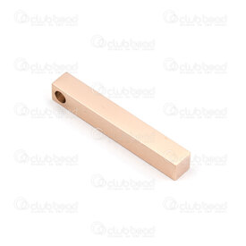 1720-2076-RGL - Acier Inoxydable Pendentif Barre 35x5x5mm Trou 3mm Or Rose 1pc 1720-2076-RGL,ROD,montreal, quebec, canada, beads, wholesale