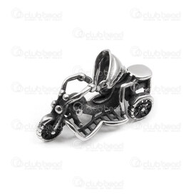 1720-2078 - Stainless steel Pendant Motorbike 11.5x25x9mm with Bail Antique 2pcs 1720-2078,Pendants,Stainless Steel,montreal, quebec, canada, beads, wholesale