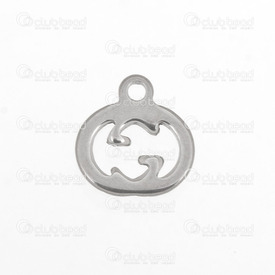 1720-2111-02 - Stainless Steel 304 Charm Pumpkin 9x9mm Natural 20pcs 1720-2111-02,Charms,Round,Charm,Metal,Stainless Steel 304,9x9mm,Round,Pumpkin,Grey,Natural,China,20pcs,montreal, quebec, canada, beads, wholesale